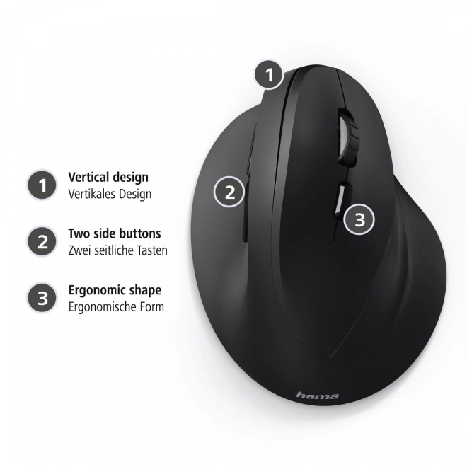 Ergonomická myš EMC-500 čierna