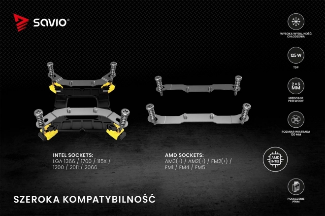 Chladič procesora SAVIO Frost X2 Black