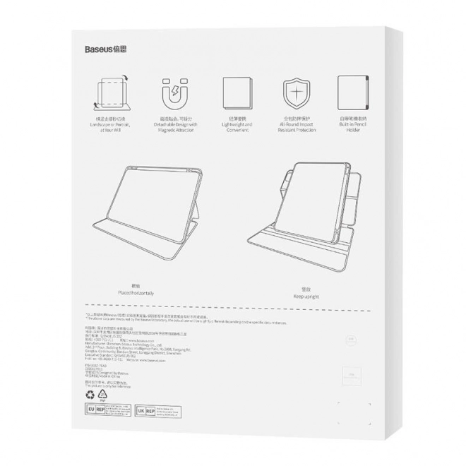 Baseus magnetické ochranné puzdro pre iPad 10,2" - šedé