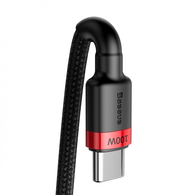 Baseus rýchlonabíjací USB-C kábel 100W červený/čierny