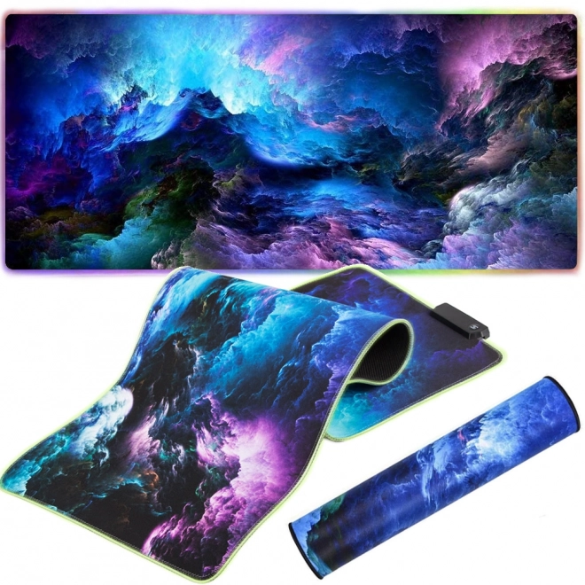 Herná podložka pod myš s LED RGB osvetlením