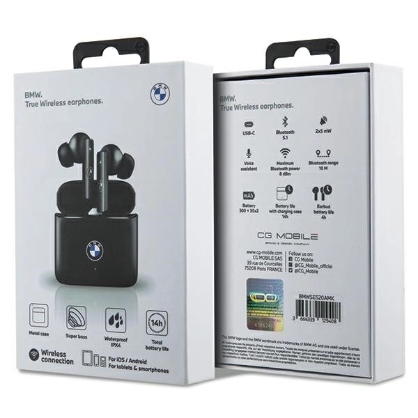 Bluetooth slúchadlá TWS BMW Signature Collection čierne