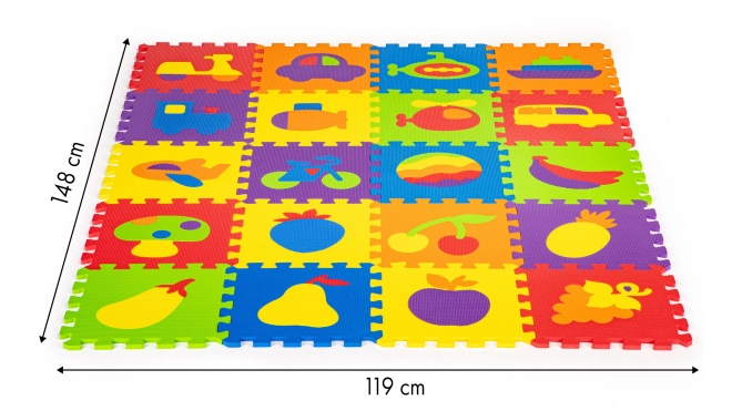 Vzdelávacia penová podložka puzzle 20 prvkov