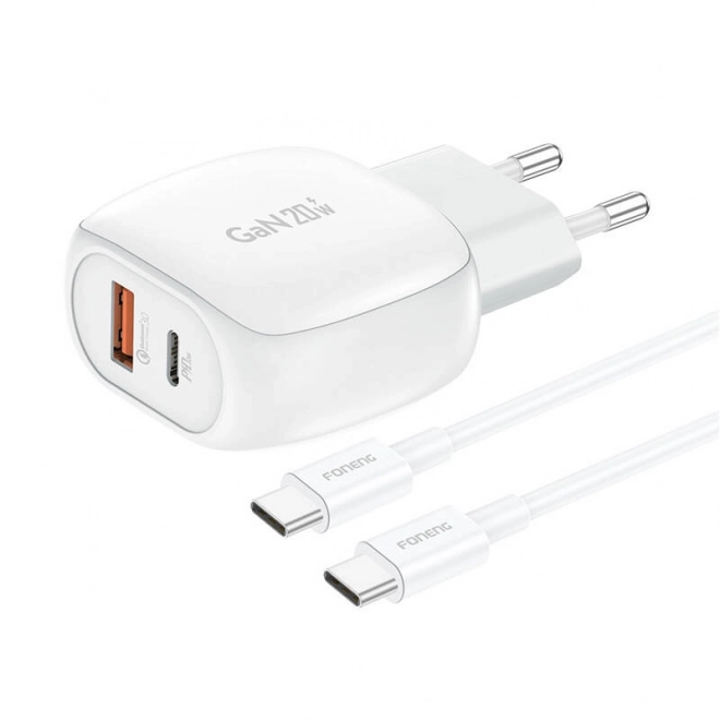 Foneng USB-C a USB-A nabíjačka 20W s káblom USB-C