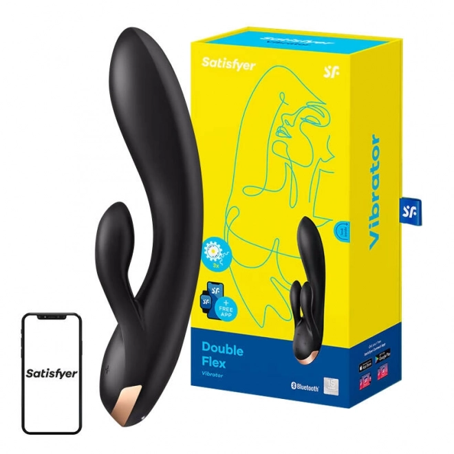 Multifunkčný vibrátor Double Flex Satisfyer čierny