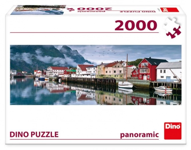 Panoramatické puzzle rybárska dedina 2000 dielikov