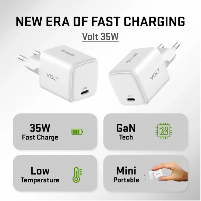 Univerzálna USB C nabíjačka do zásuvky VOLT 35W