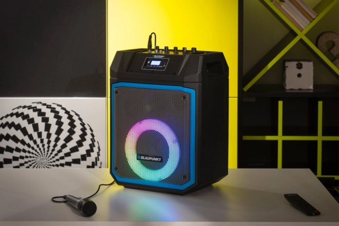 Prenosný audio systém Blaupunkt s LED osvetlením a karaoke