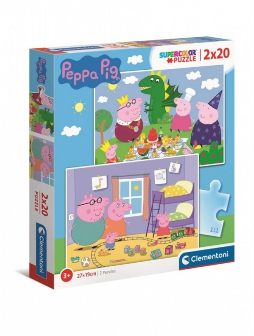 Puzzle Prasiatko Peppa