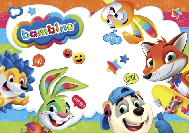 Bambino obojstranné trojhranné pastelky s orezávačom - 24 kusov