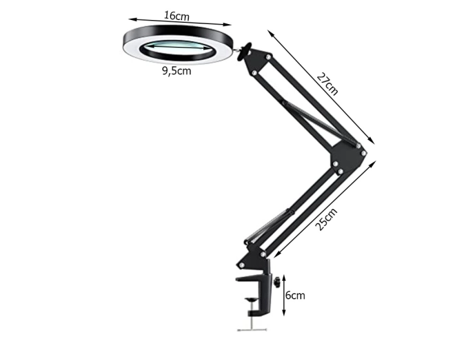 Lampa lupa dermatologická LED so sklom