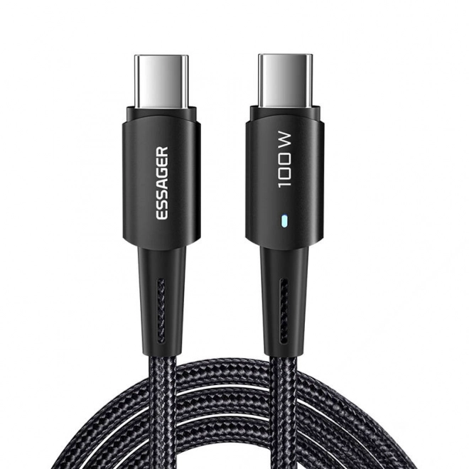 Kábel USB-C na USB-C 100W čierny