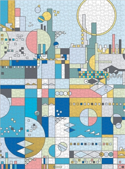 Metalické puzzle Frank Lloyd Wright: Mesto pri mori 1000 dielikov
