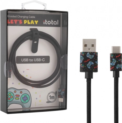 Herný USB‑C nabíjací a dátový kábel s pásikom