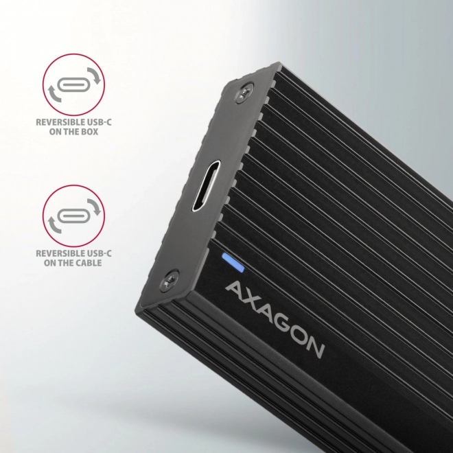 Externá hliníková skriňa AXAGON pre NVMe M.2 SSD s USB-C 3.2 Gen 2