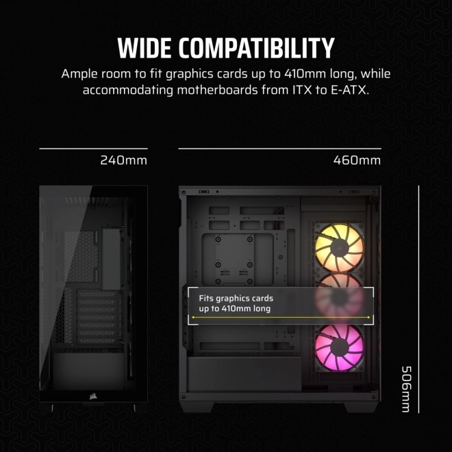 Skriňa počítače Mid-Tower 3500X ICUE LINK RGB TG čierna
