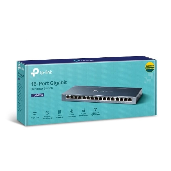 Prepínač TP-Link s 16 portami pre Gigabit Ethernet