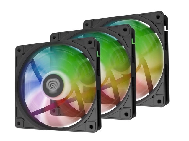 Sada 3 ventilátorov Genesis Oxal 120 ARGB čierna