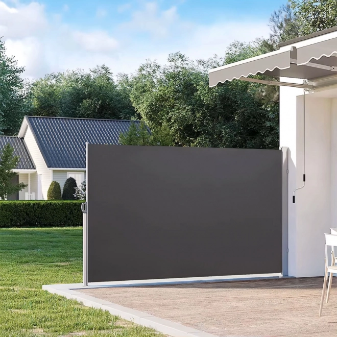 Skladacia bočná markíza 350x200 cm ochranná clona pre záhradu alebo terasu antracit MultiGarden