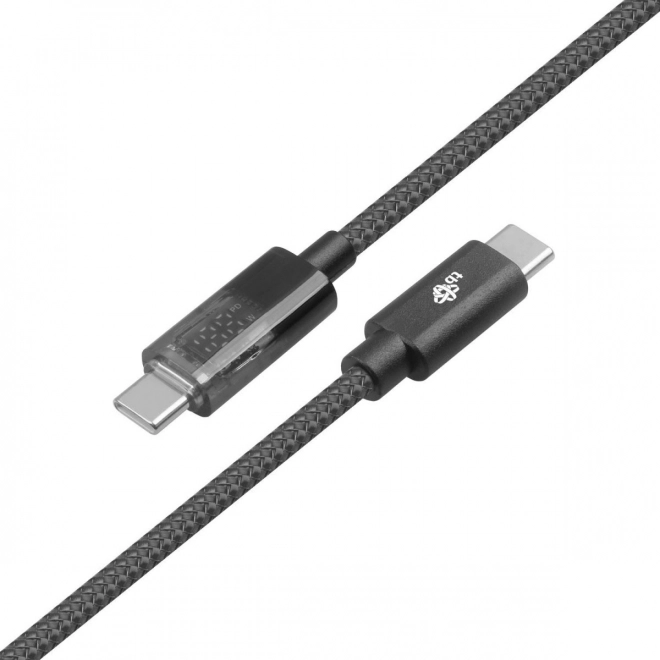 USB-C na USB-C kábel s LED indikátorom nabíjacieho výkonu (1 m, 100 W)