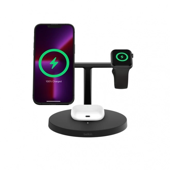 Nabíjačka Boost Charge Pro 3v1 Qi2 15W nastaviteľná čierna