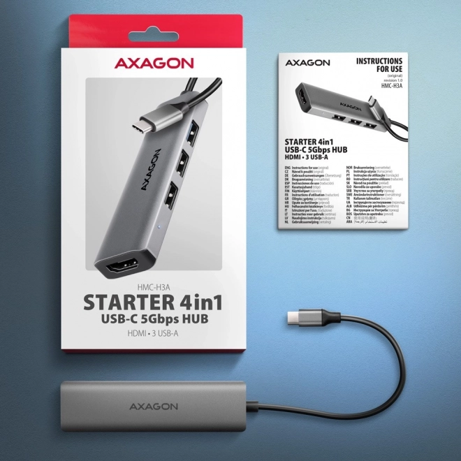 Multifunkčný USB-C hub 4v1 s HDMI