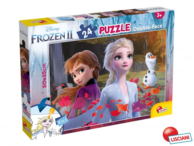 Frozen Dvojstranné puzzle 24 dielikov