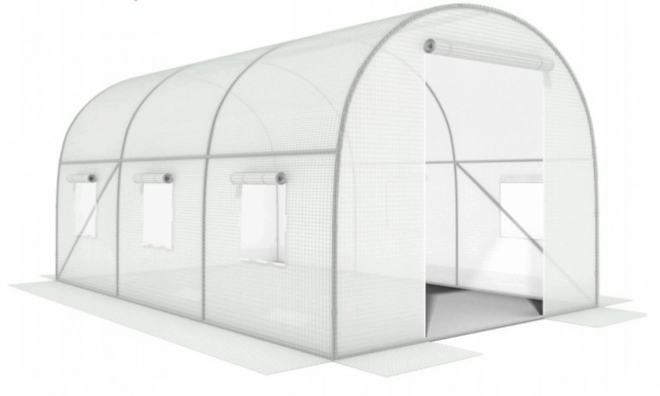 Záhradný skleník tunel 3x2x2 m, celoročné použitie, kovová konštrukcia, biela fólia