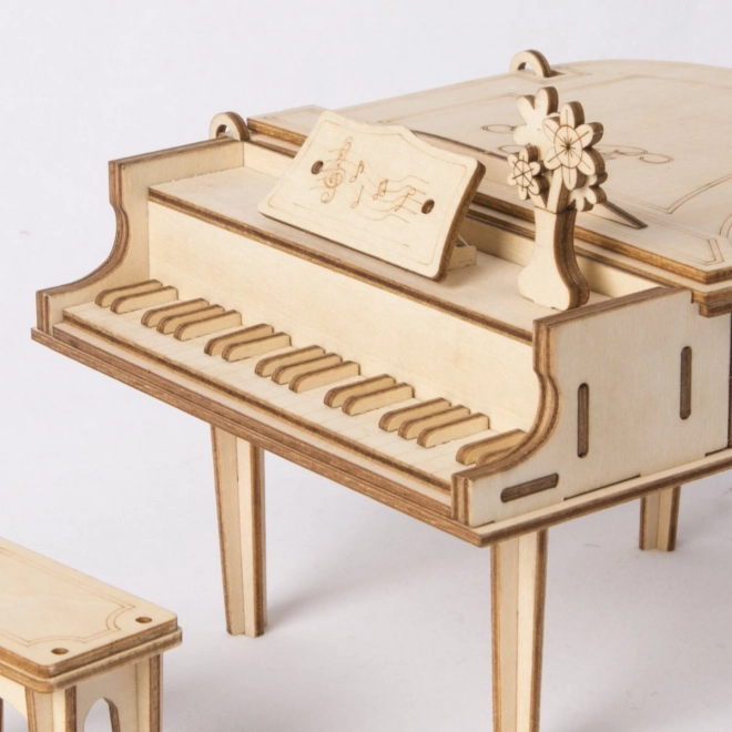 RoboTime drevené 3D puzzle Veľké piano