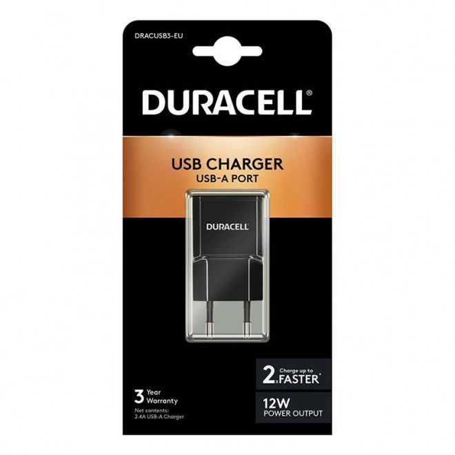 Duracell sieťová nabíjačka USB 2,4 A čierna