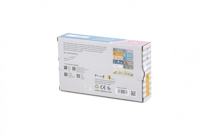 Viga Montessori drevené numerické puzzle pre deti