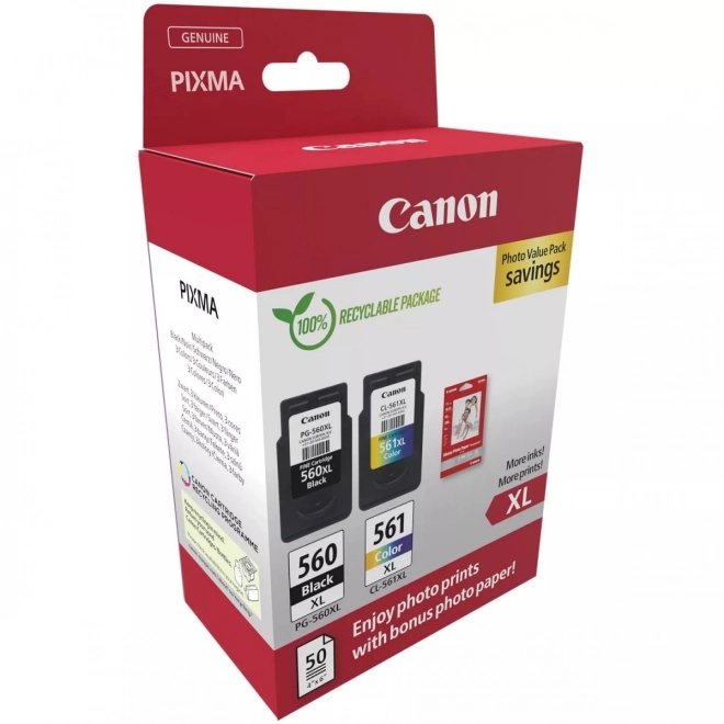 Atrament Canon PG-560XL/CL-561XL s fotografickým papierom