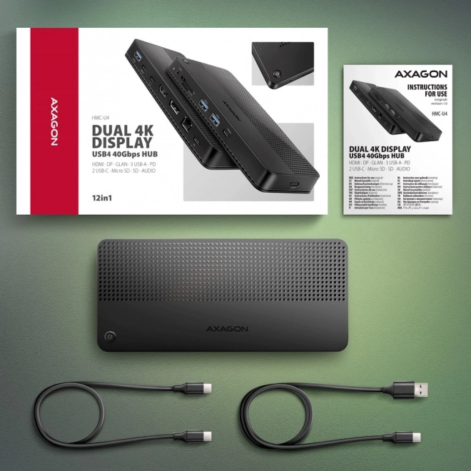 Multifunkčná dokovacia stanica USB 12v1 AXAGON pre notebooky