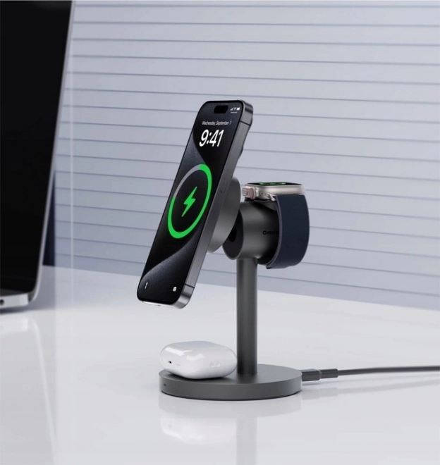 Bezdrôtová nabíjačka Aukey MagFusion 3 v 1