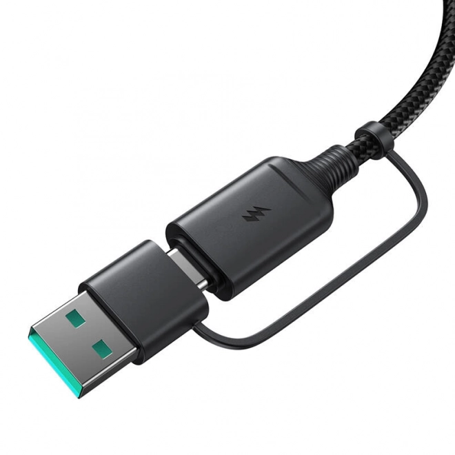 Magnetická nabíjačka Joyroom JR-WQM03 USB + USB-C 1,2 m čierna