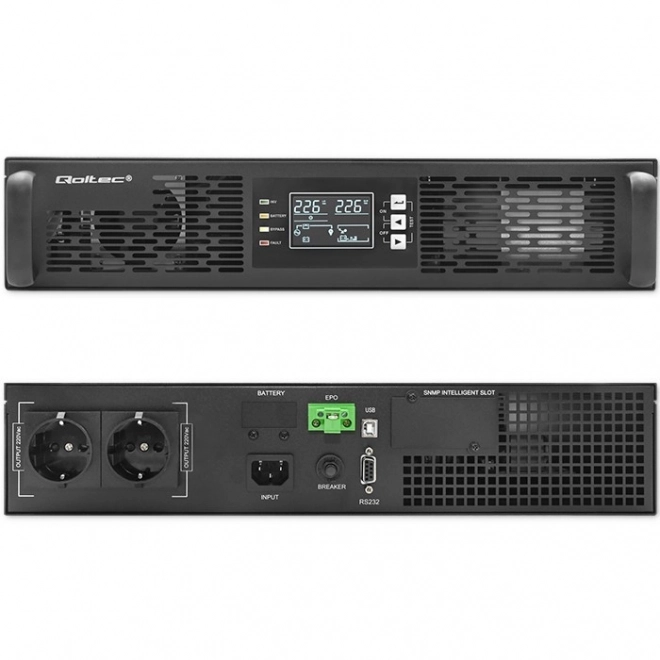 Záložný zdroj UPS do racku 1kVA s Power Factor 1.0 a LCD
