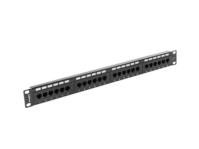 Patch panel 24 portov 1U čierny