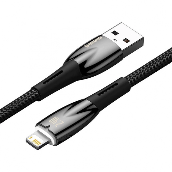 Kábel USB na Lightning Baseus Glimmer 1 m (čierny)