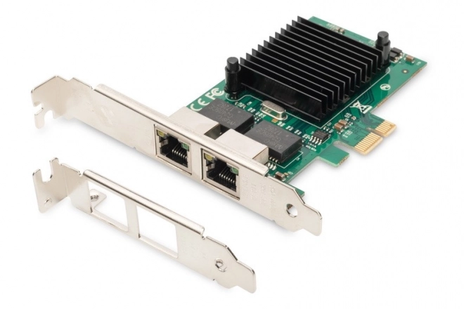 Pcie sieťová karta 2x RJ45 Gigabit Ethernet s nízkoprofilovým slotom