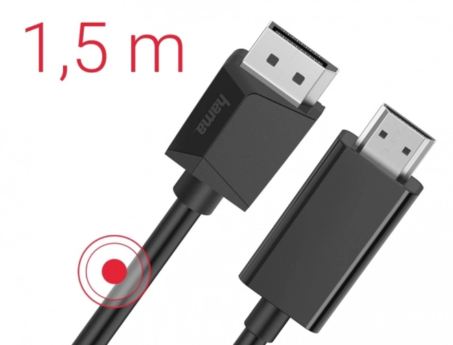 Kabel pre prenos médií DisplayPort na HDMI 4K - 1,5 m