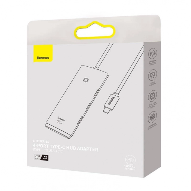 Rozbočovač 4v1 Baseus Lite Series USB-C na 4x USB 3.0 a USB-C