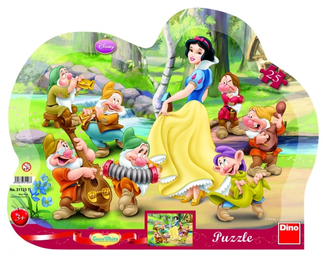 Puzzle Snehulienka a sedem trpaslíkov