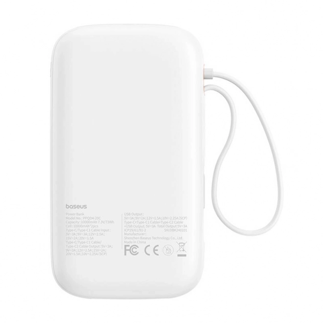 Powerbanka Baseus QPow 2 20000mAh 30W 2xUSB-C (biela)