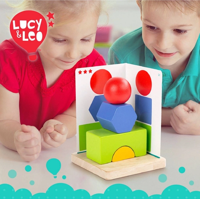 Lucy & Leo Jednoduchá geometria – drevená hra