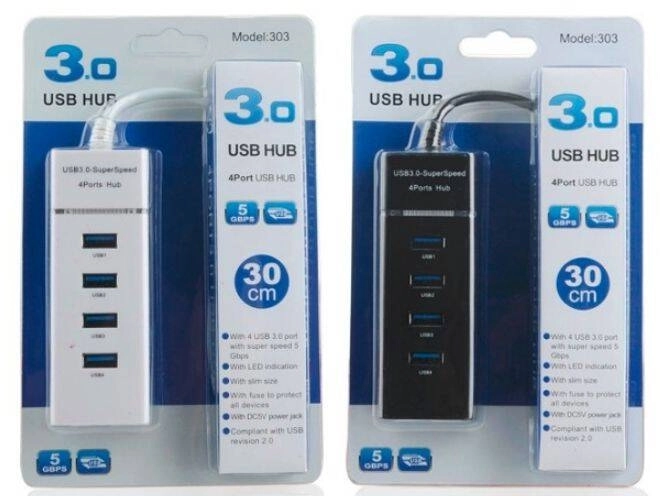 USB hub rozširovač portov 4 USB 3.0