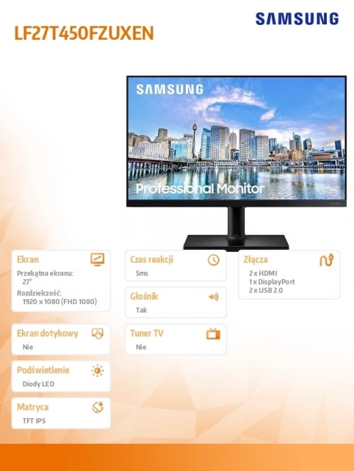 Monitor Samsung 27 palcov T450FZ IPS Full HD
