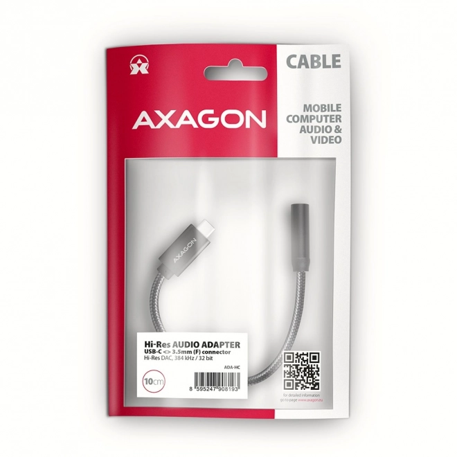 Zariadenie na zvýšenie kvality zvuku AXAGON ADA-HC USB-C 3.5mm