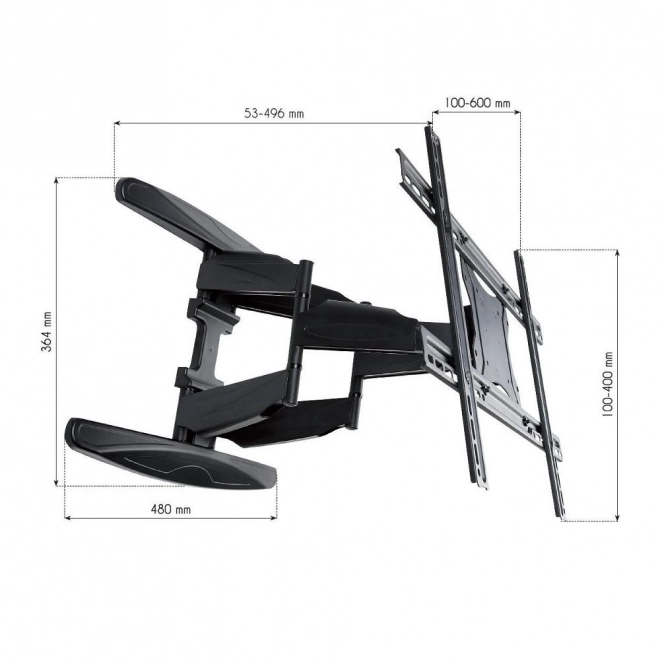 Nástenný držiak na TV LCD/LED 40-80 palcov čierny