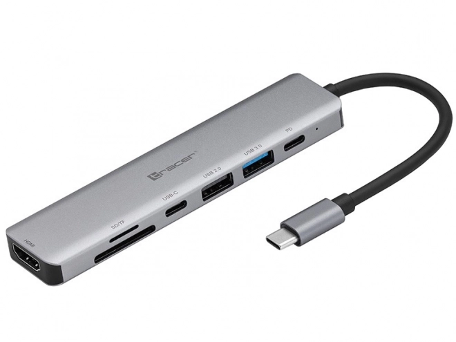 Univerzálny adaptér 7 v 1 s USB Type-C a čítačkou kariet