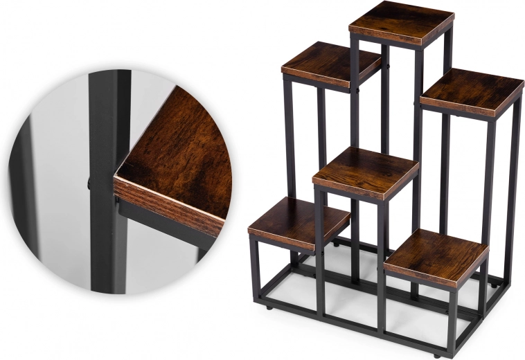 Viacúrovňové vystavenie na 6 policiach